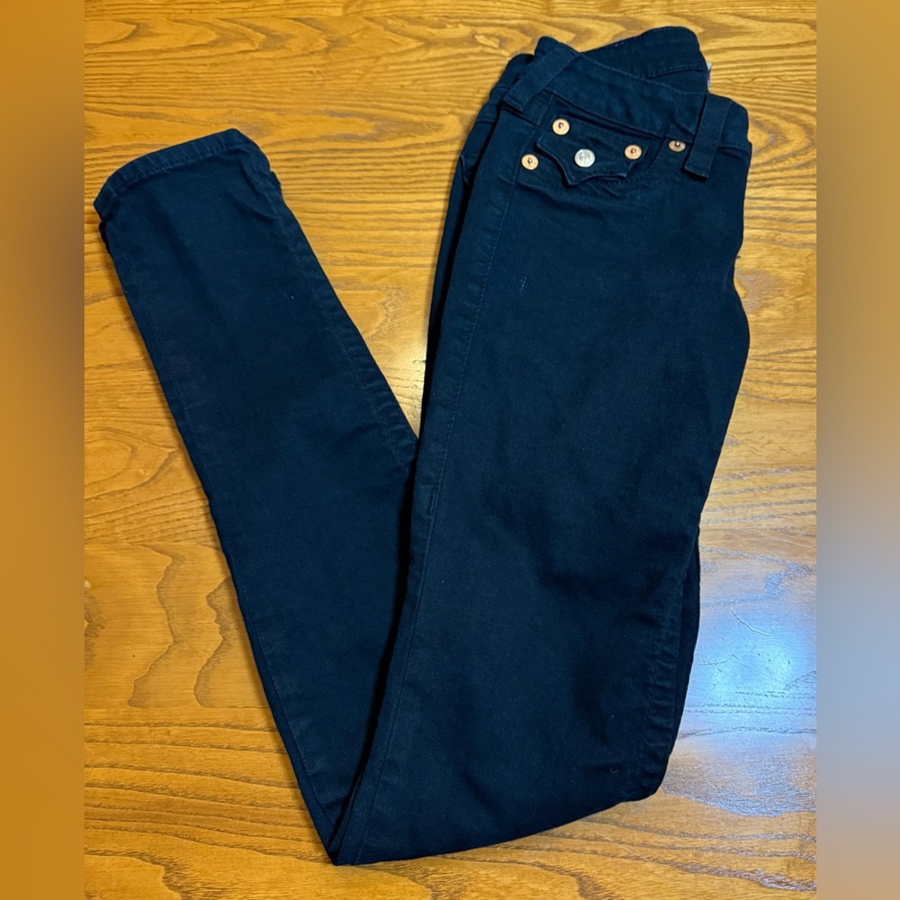 True Religion Skinny Black Jeans Sz. 25